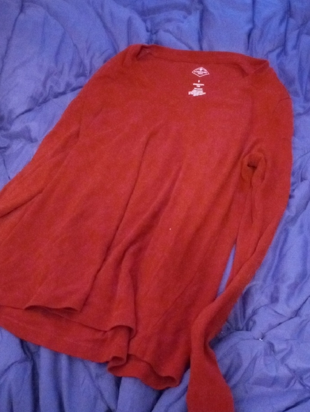 St. John's Bay Rust Red Long Sleeve Knit Top